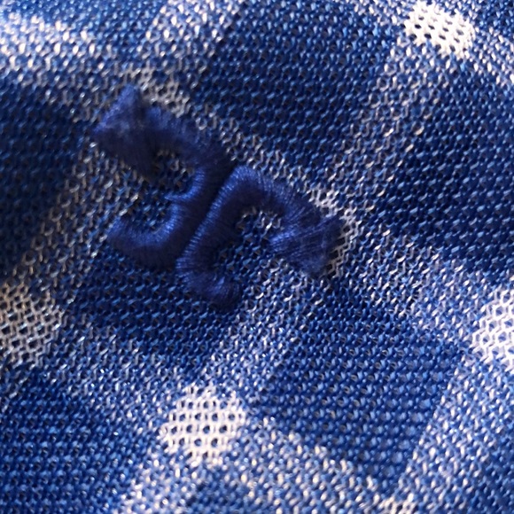 Tory Burch Women's Sheer Picnic Plaid Boyfriend Button Up Plunge Neck Cardigan S - Picture 5 of 8